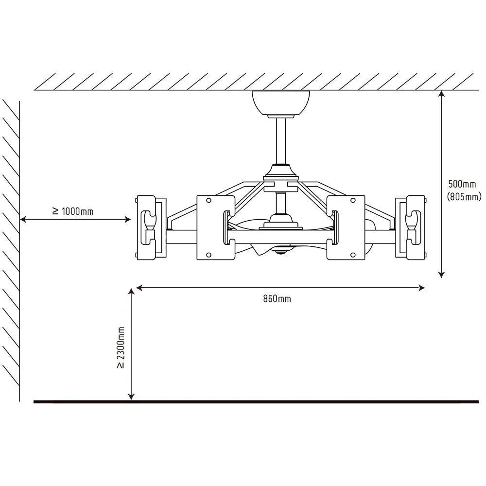 34" Bucholz Modern DC Motor Brushed Nickel Downrod Mount Reversible Ceiling Fan with LED Lighting and Remote Control - ParrotUncle