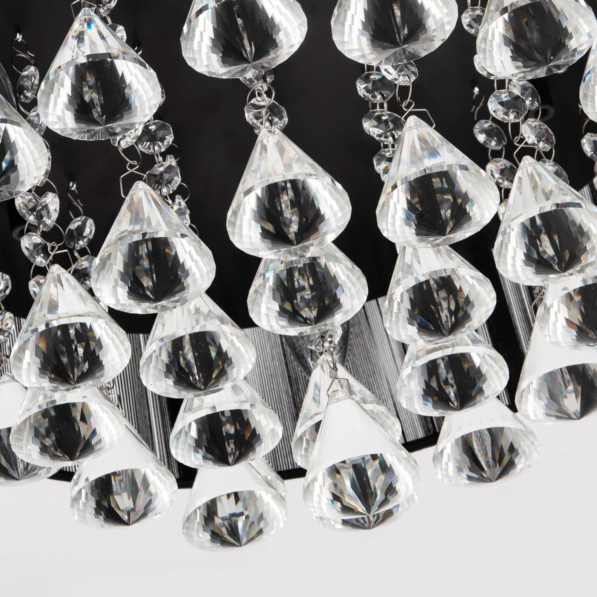 36" Bangaiore Modern Downrod Mount Crystal Ceiling Fan with Lighting and Remote Control - ParrotUncle