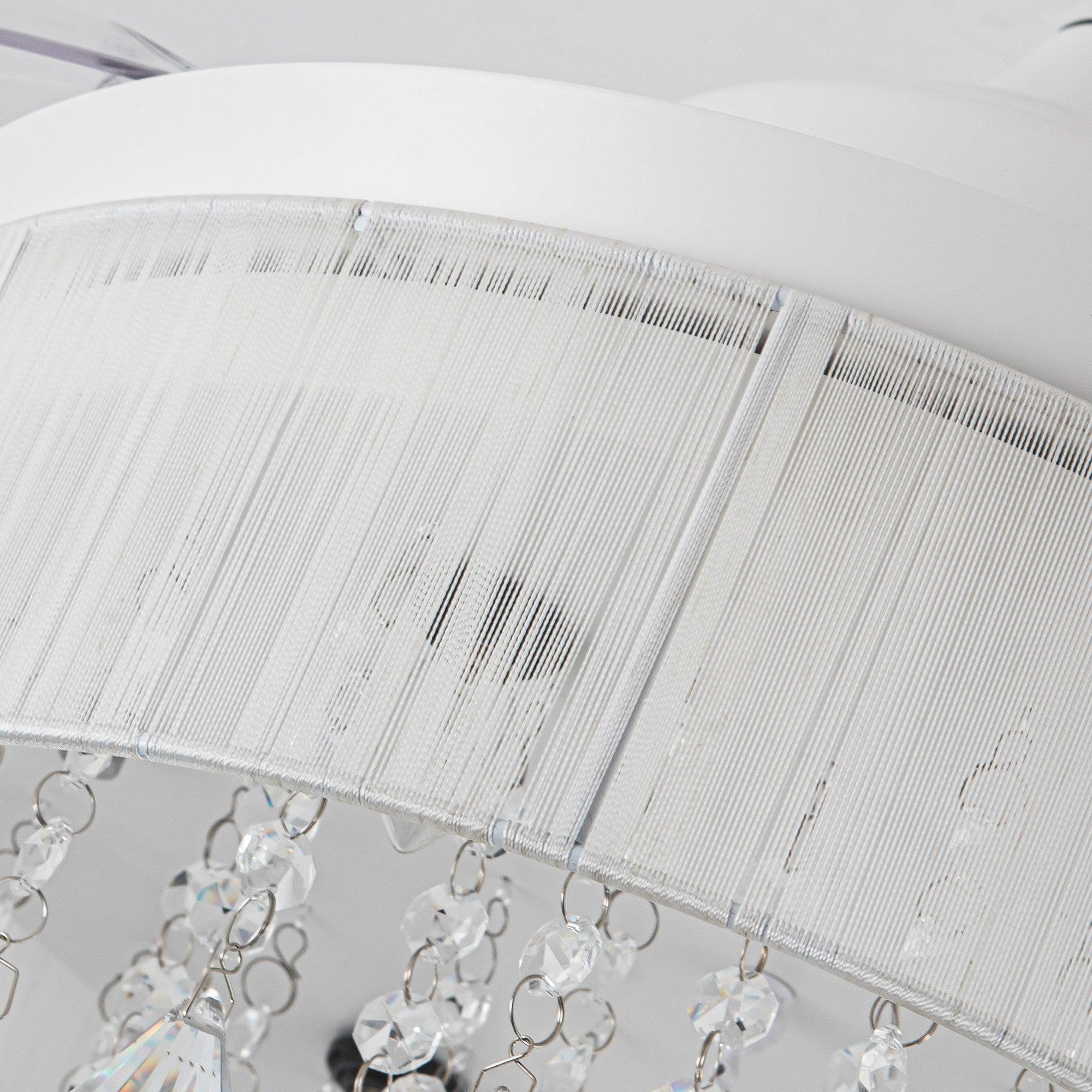 36" Bangaiore Modern Downrod Mount Crystal Ceiling Fan with Lighting and Remote Control - ParrotUncle