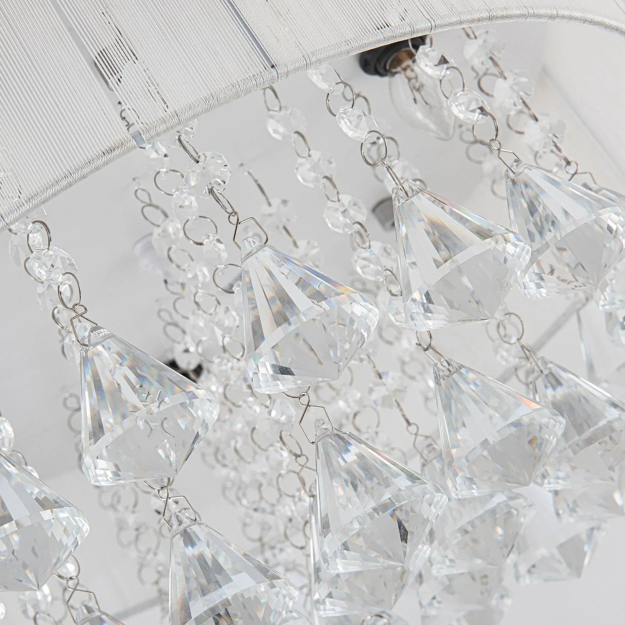 36" Bangaiore Modern Downrod Mount Crystal Ceiling Fan with Lighting and Remote Control - ParrotUncle