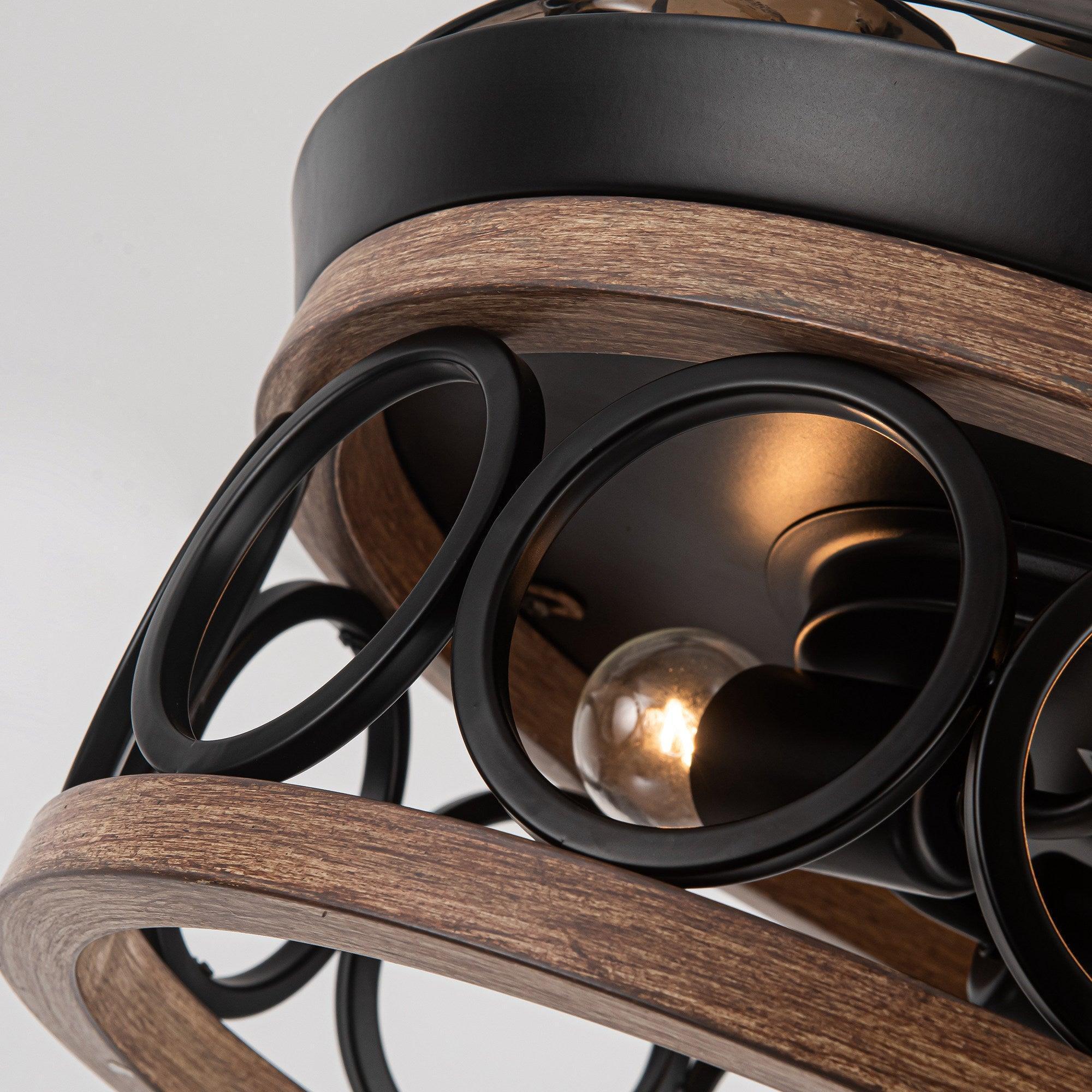 36" Mirelle Farmhouse Downrod Mount Ceiling Fan with Lighting and Wall Control - ParrotUncle