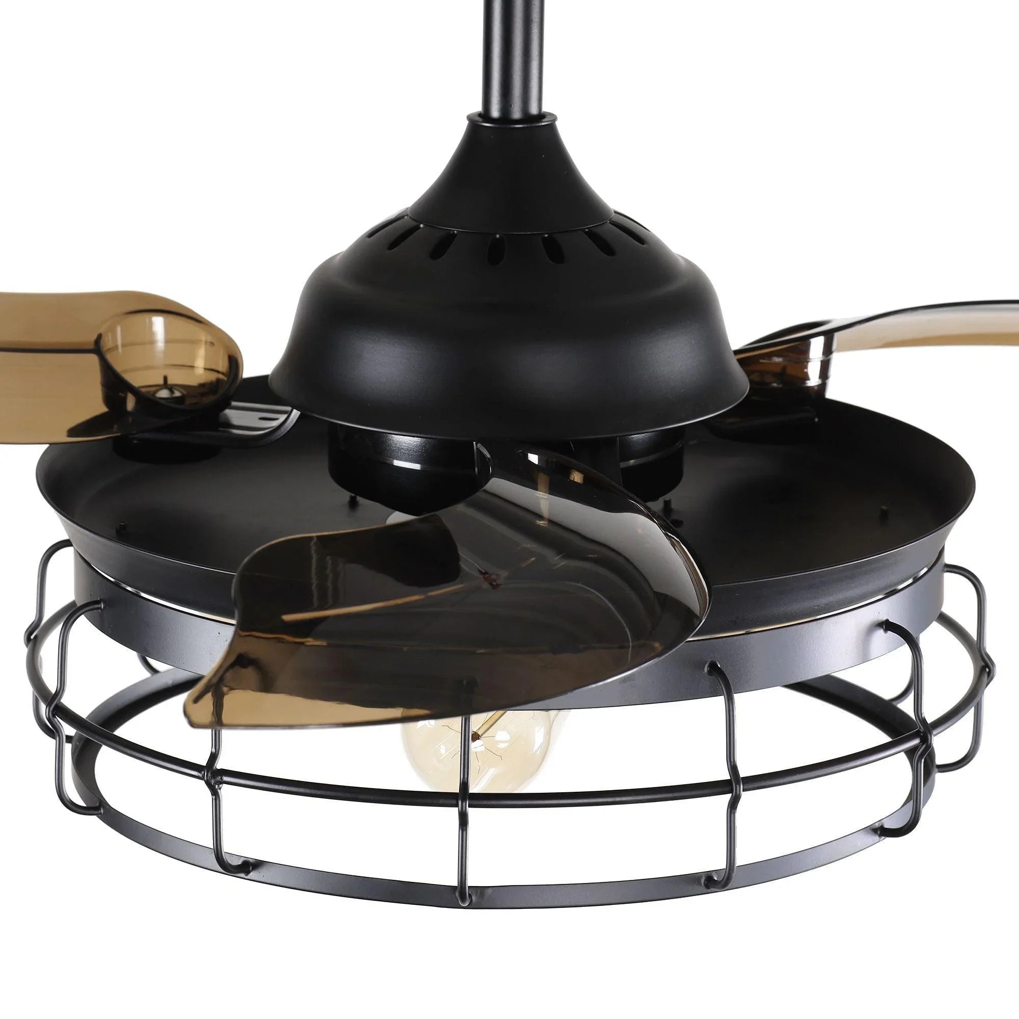 36" Pickett Industrial Downrod Mount Ceiling Fan with Lighting and Remote Control - ParrotUncle