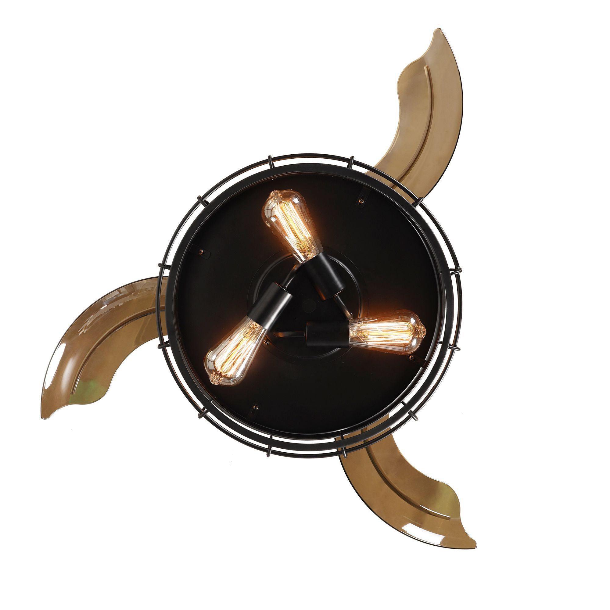 36" Pickett Industrial Downrod Mount Ceiling Fan with Lighting and Remote Control - ParrotUncle