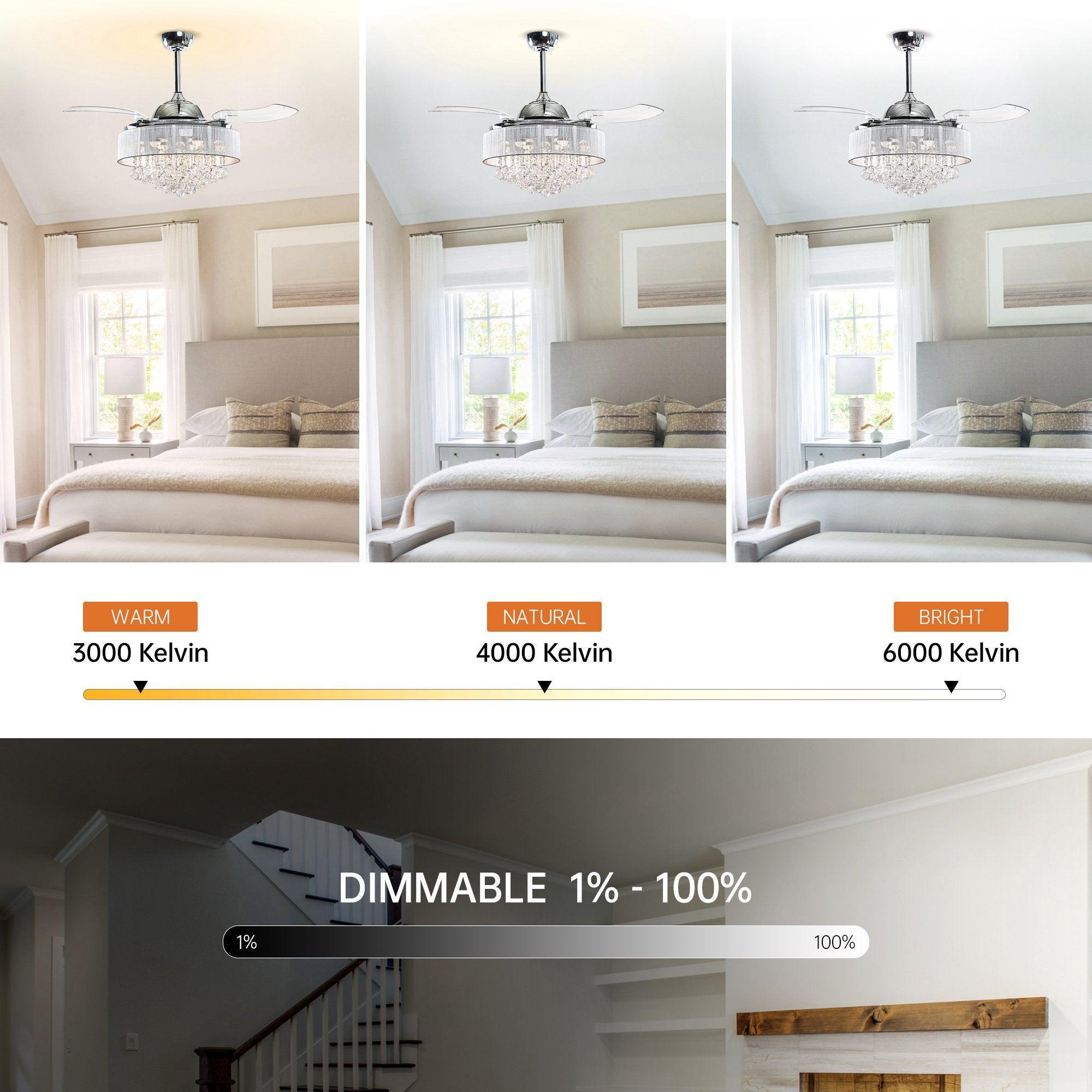 42" Broxburne Smart Fan with LED Light - ParrotUncle