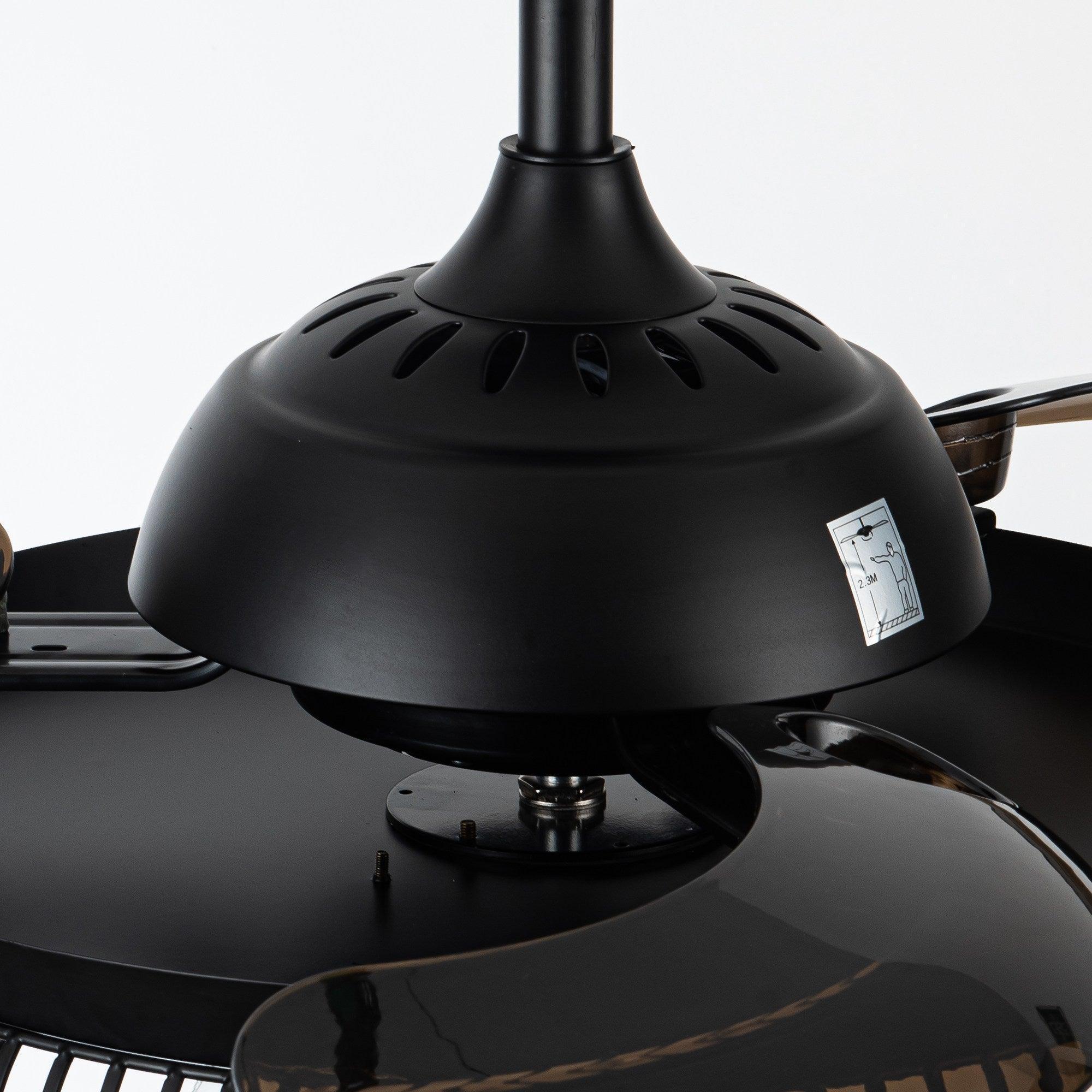 42" Modern Downrod Mount Crystal Ceiling Fan with Lighting and Remote Control - ParrotUncle