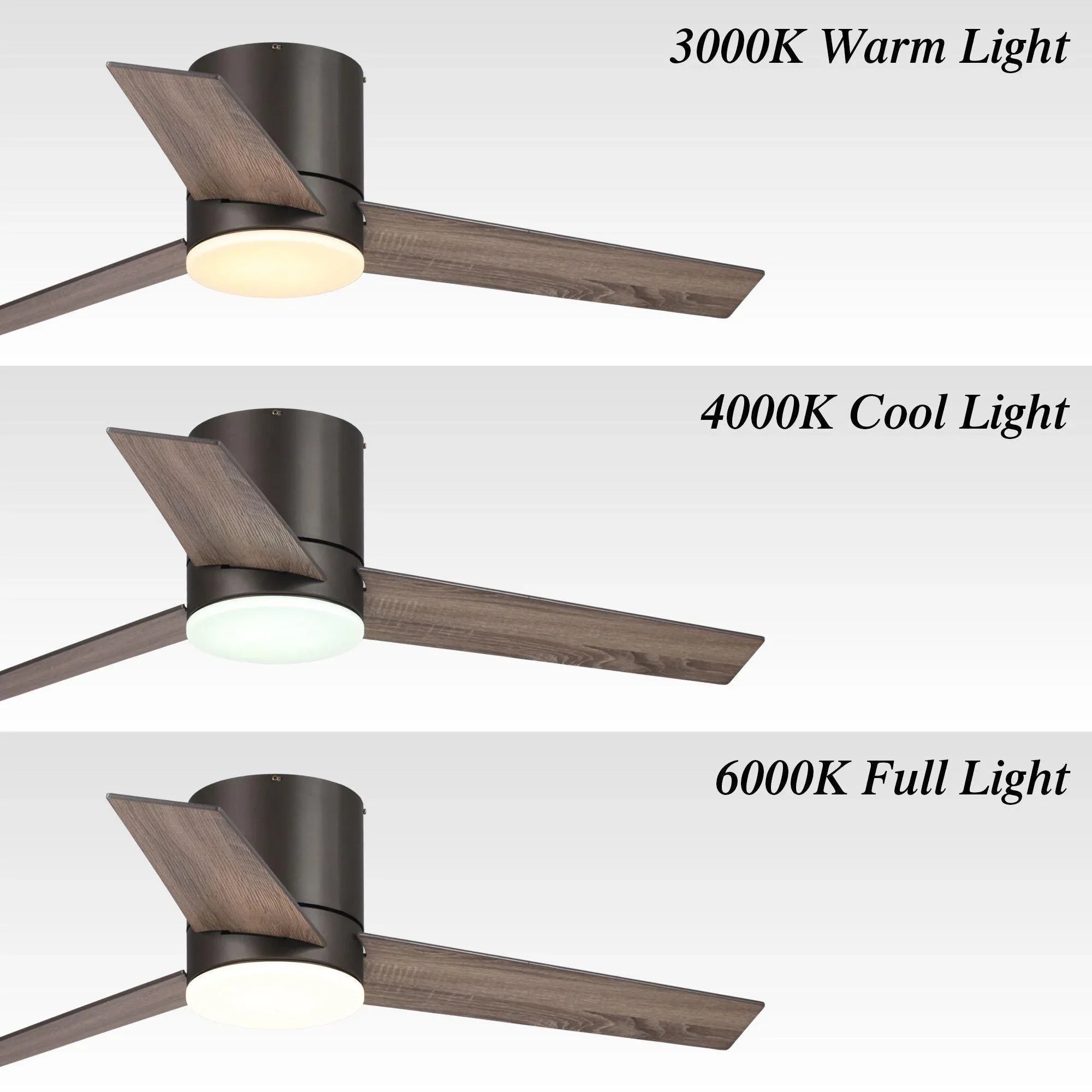 48" Kielah Traditional Flush Mount Reversible Ceiling Fan with Lighting and Remote Control - ParrotUncle