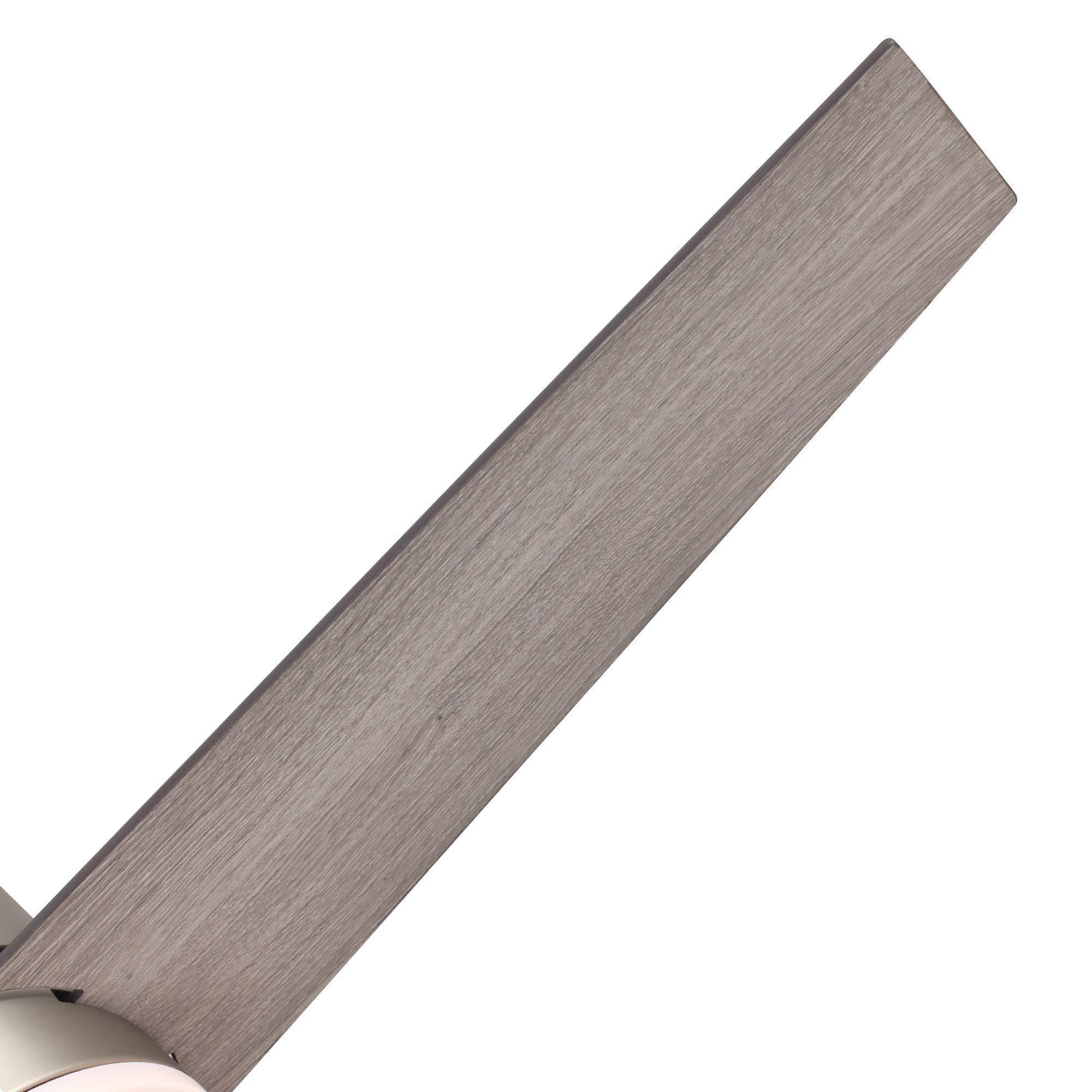 48" Modern Satin Nickel Flush Mount Reversible Ceiling Fan with Lighting and Remote Control - ParrotUncle