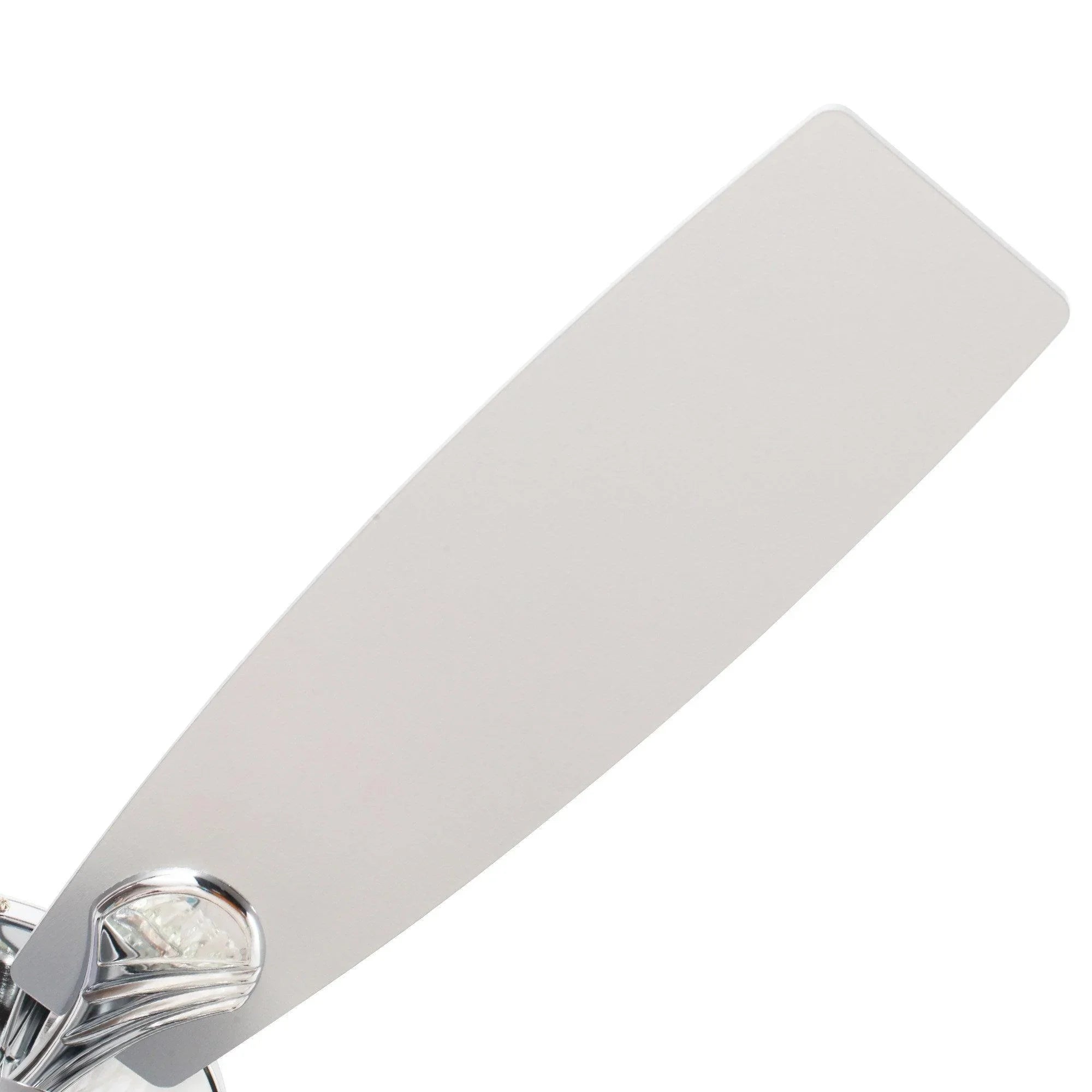 52" Elkton Modern Chrome Downrod Mount Reversible Crystal Ceiling Fan with Lighting and Remote Control - ParrotUncle