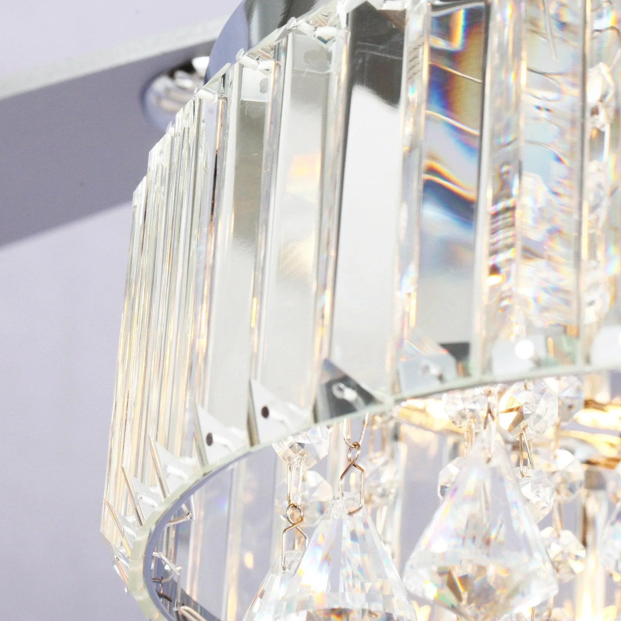 52" Elkton Modern Chrome Downrod Mount Reversible Crystal Ceiling Fan with Lighting and Remote Control - ParrotUncle