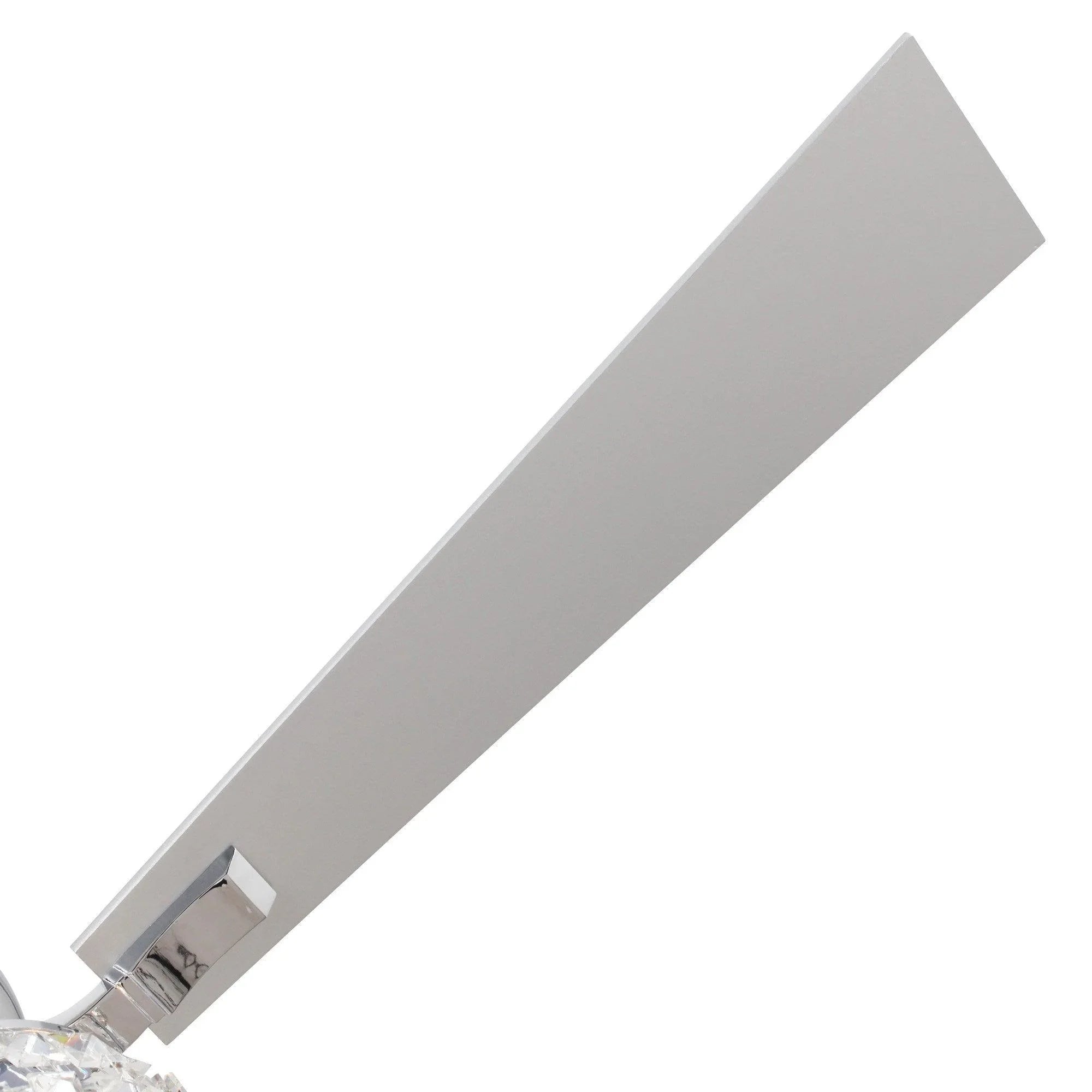 52" Ganga Modern Downrod Mount Reversible Crystal Ceiling Fan with Lighting and Remote Control - ParrotUncle