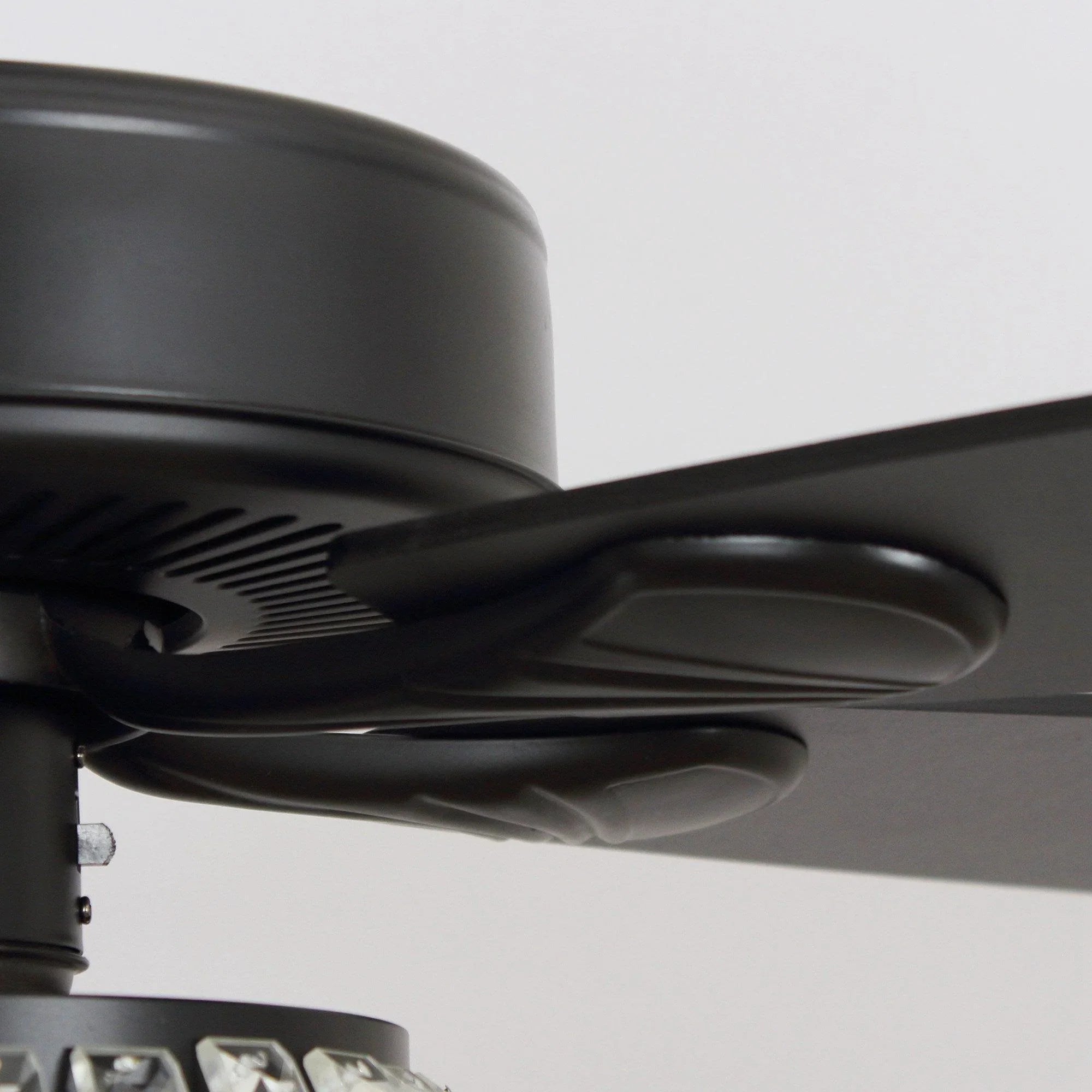 52" Kerala Modern Chrome Downrod Mount Reversible Crystal Ceiling Fan with Lighting and Remote Control - ParrotUncle