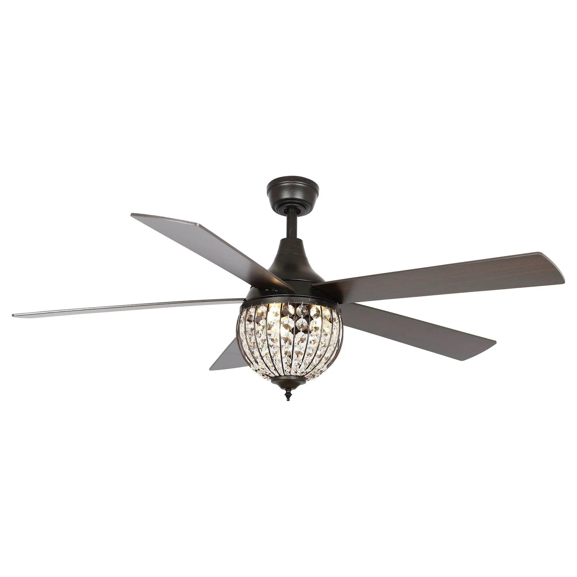 52" Varanasi Farmhouse Downrod Mount Ceiling Fan with Lighting and Remote Control - ParrotUncle