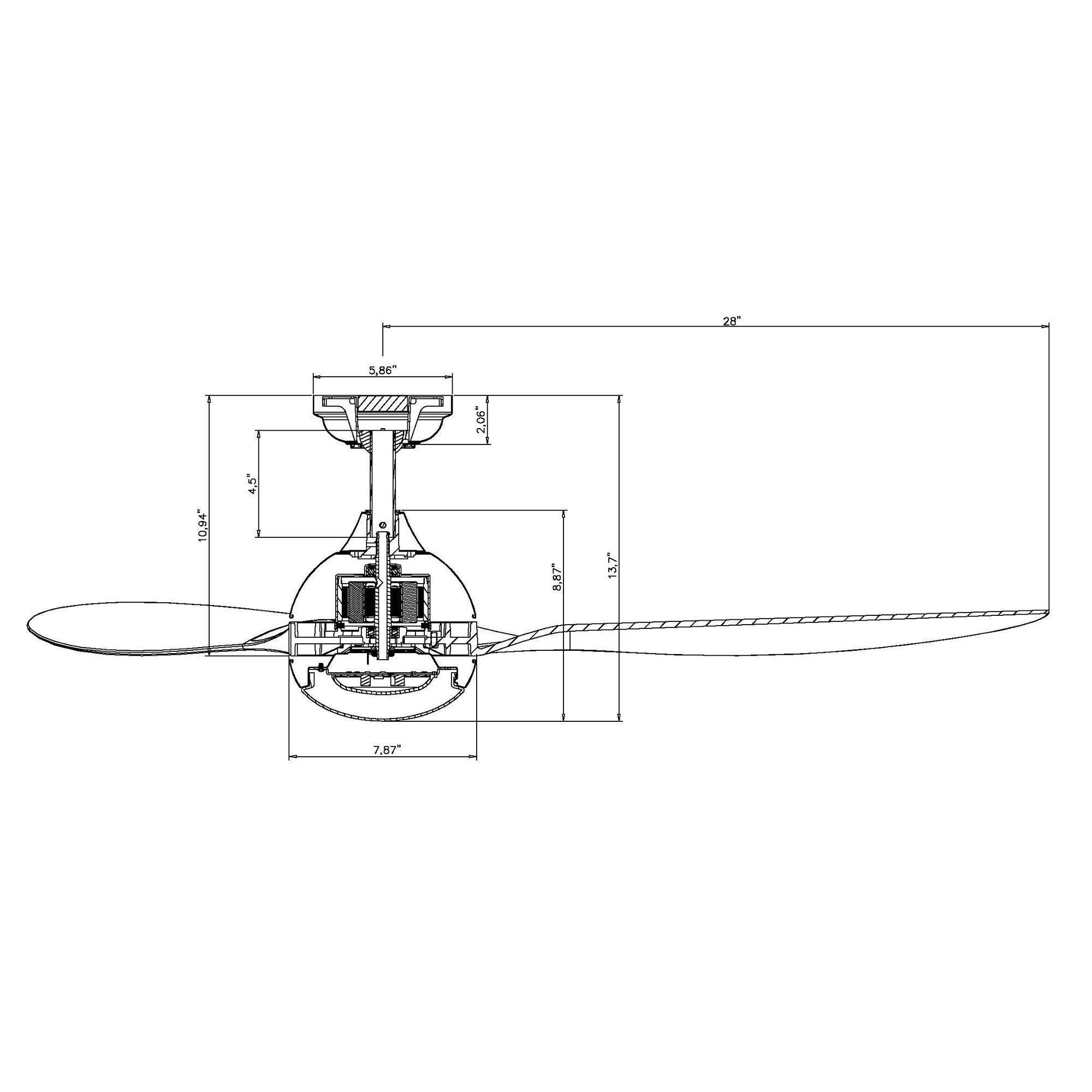 56" Bernardino Modern Brushed Nickel DC Motor Downrod Mount Reversible Ceiling Fan with Lighting and Remote Control - ParrotUncle