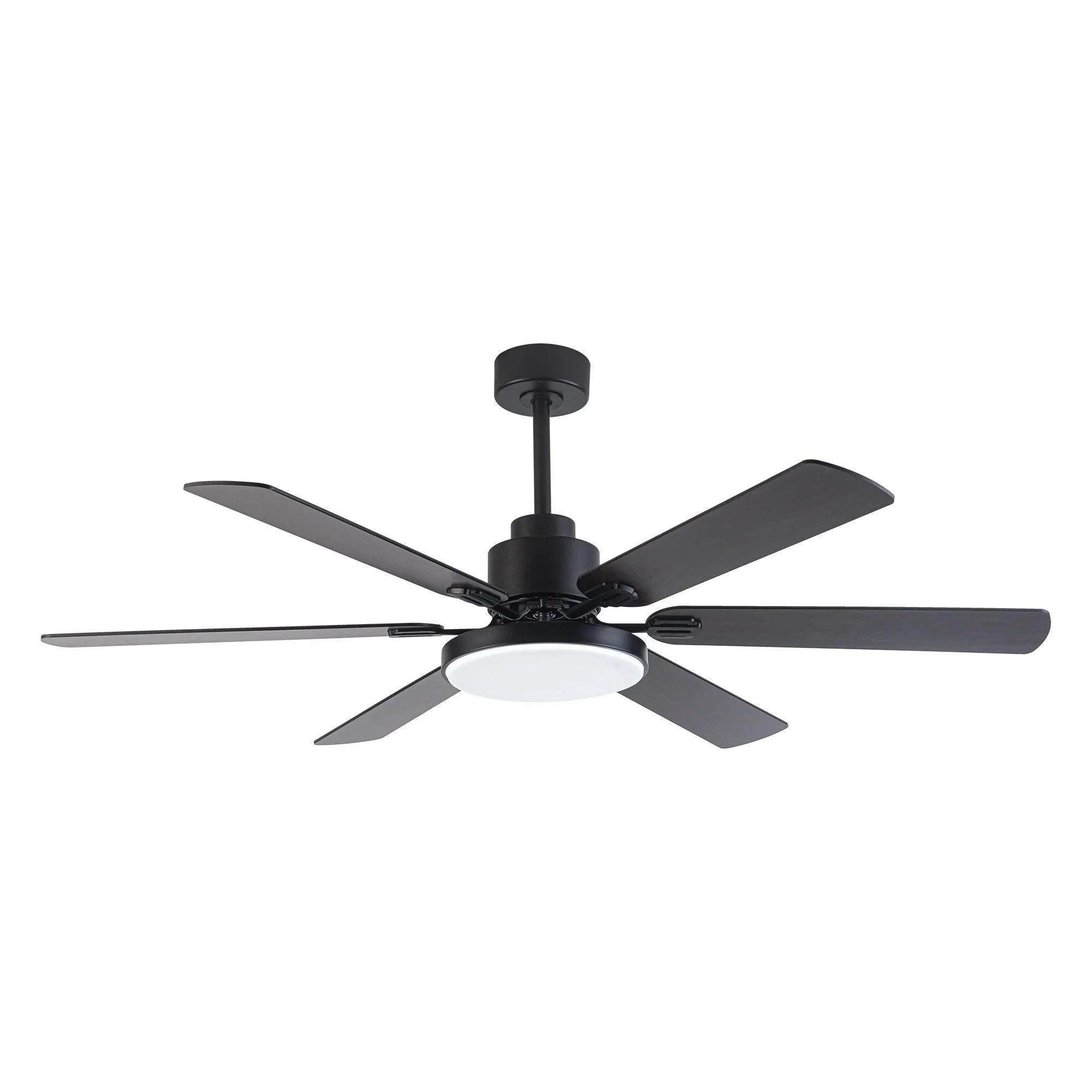 60" Modern DC Motor Downrod Mount Reversible Ceiling Fan with Lighting and Remote Control - ParrotUncle