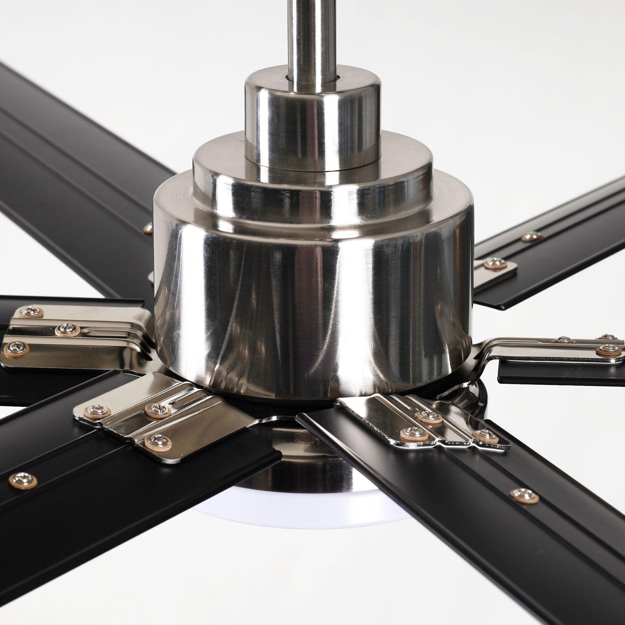 72" Bankston Modern DC Motor Downrod Mount Reversible Ceiling Fan with Lighting and Remote Control - ParrotUncle