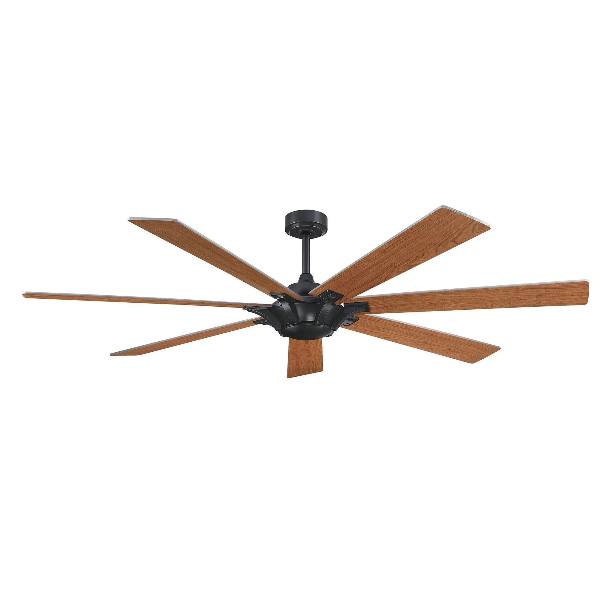 72" Modern DC Motor Brushed Nickel Downrod Mount Reversible Ceiling Fan with Remote Control - ParrotUncle