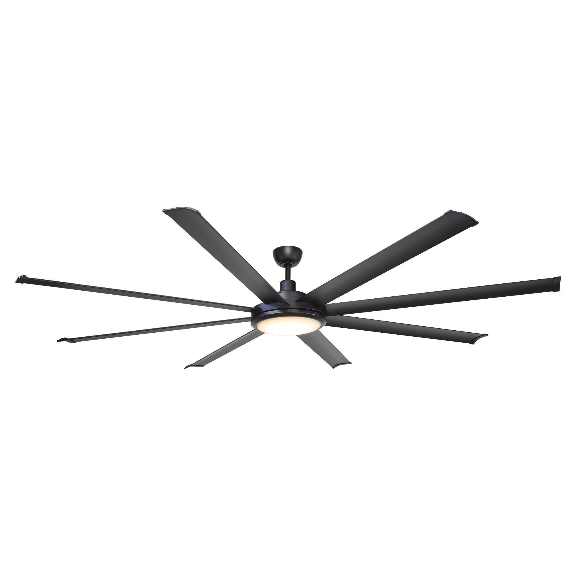 75" Modern DC Motor Downrod Mount Reversible Ceiling Fan with Lighting and Remote Control - ParrotUncle