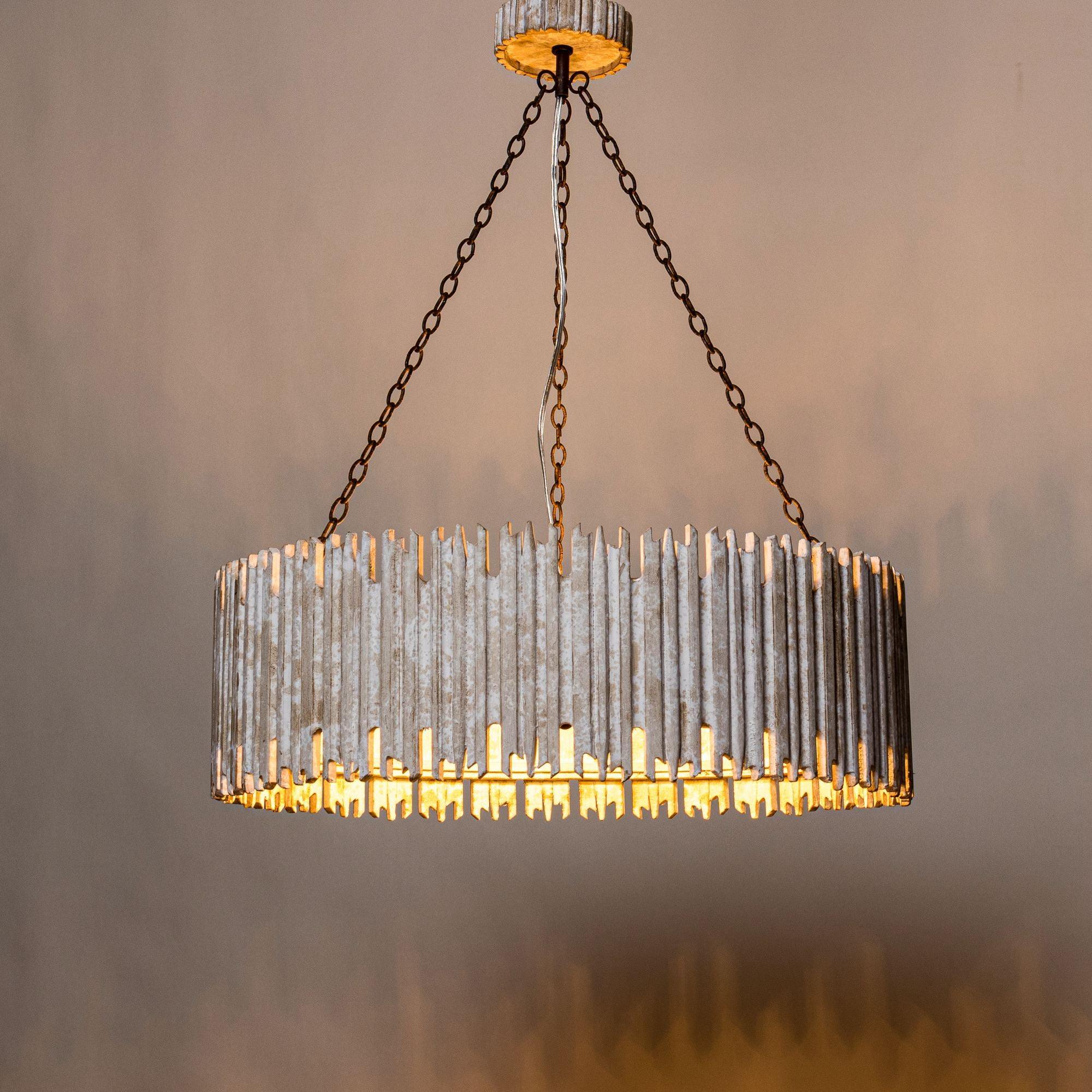 Chouinard 3-Light Natural Wooden Drum Chandelier - ParrotUncle