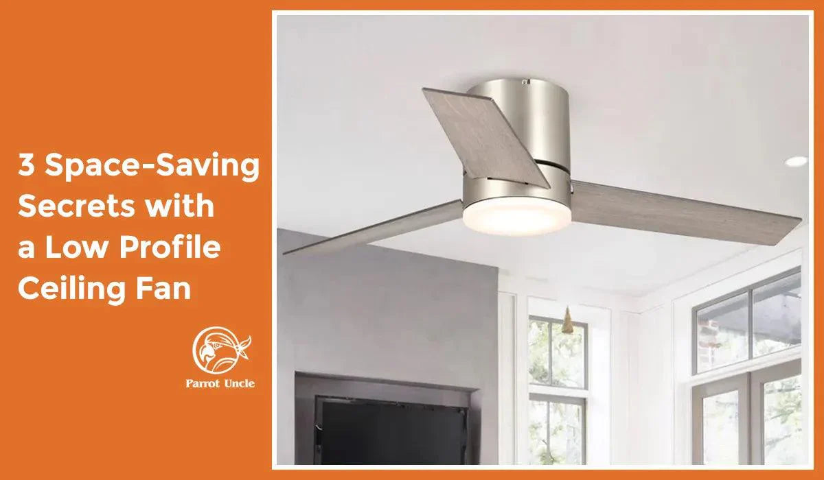3 Space-Saving Secrets with a Low Profile Ceiling Fan -Parrot Uncle