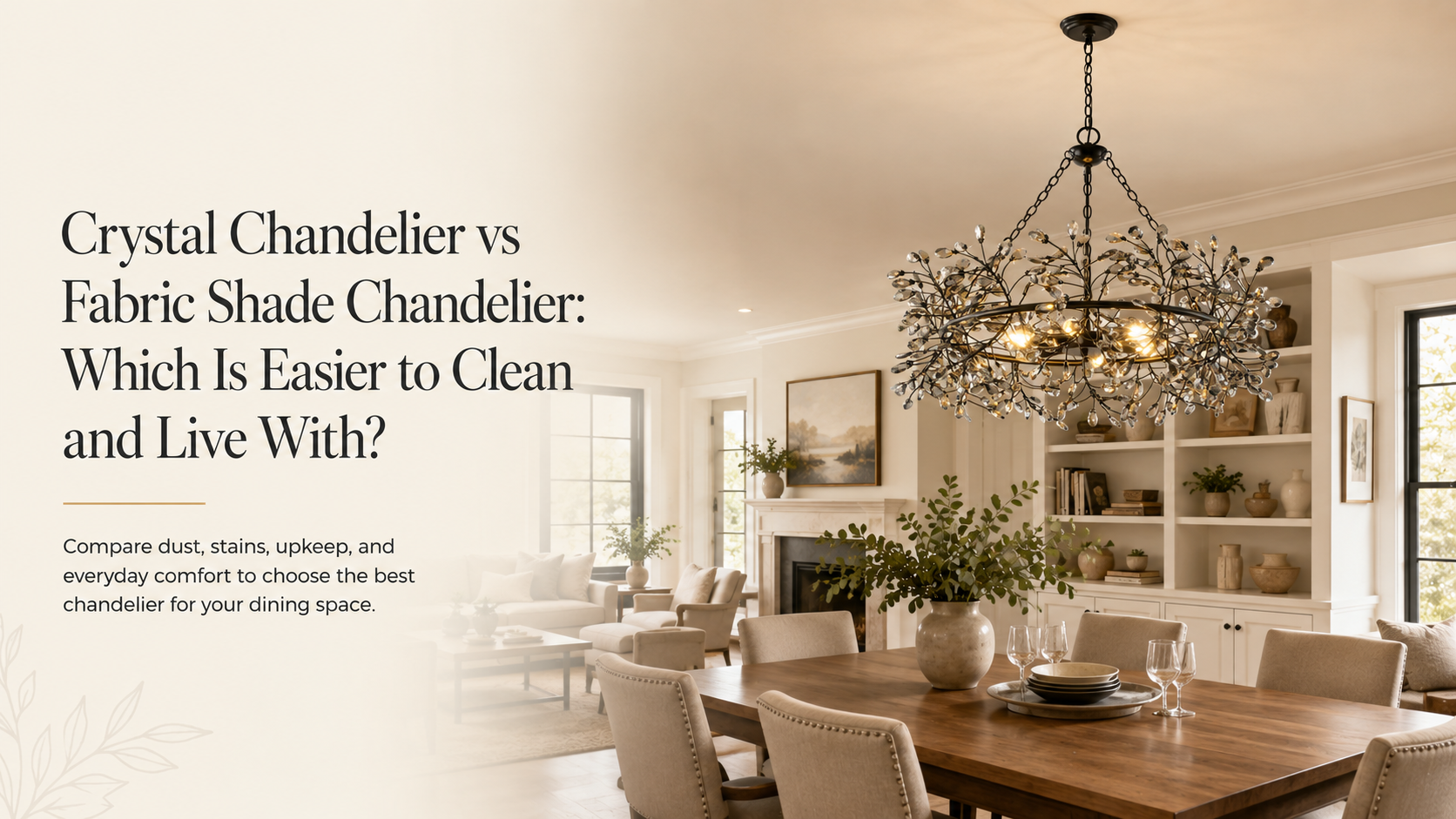 Crystal Chandelier vs Fabric Shade Chandelier: Which Is Easier to Clean and Live With? -Parrot Uncle