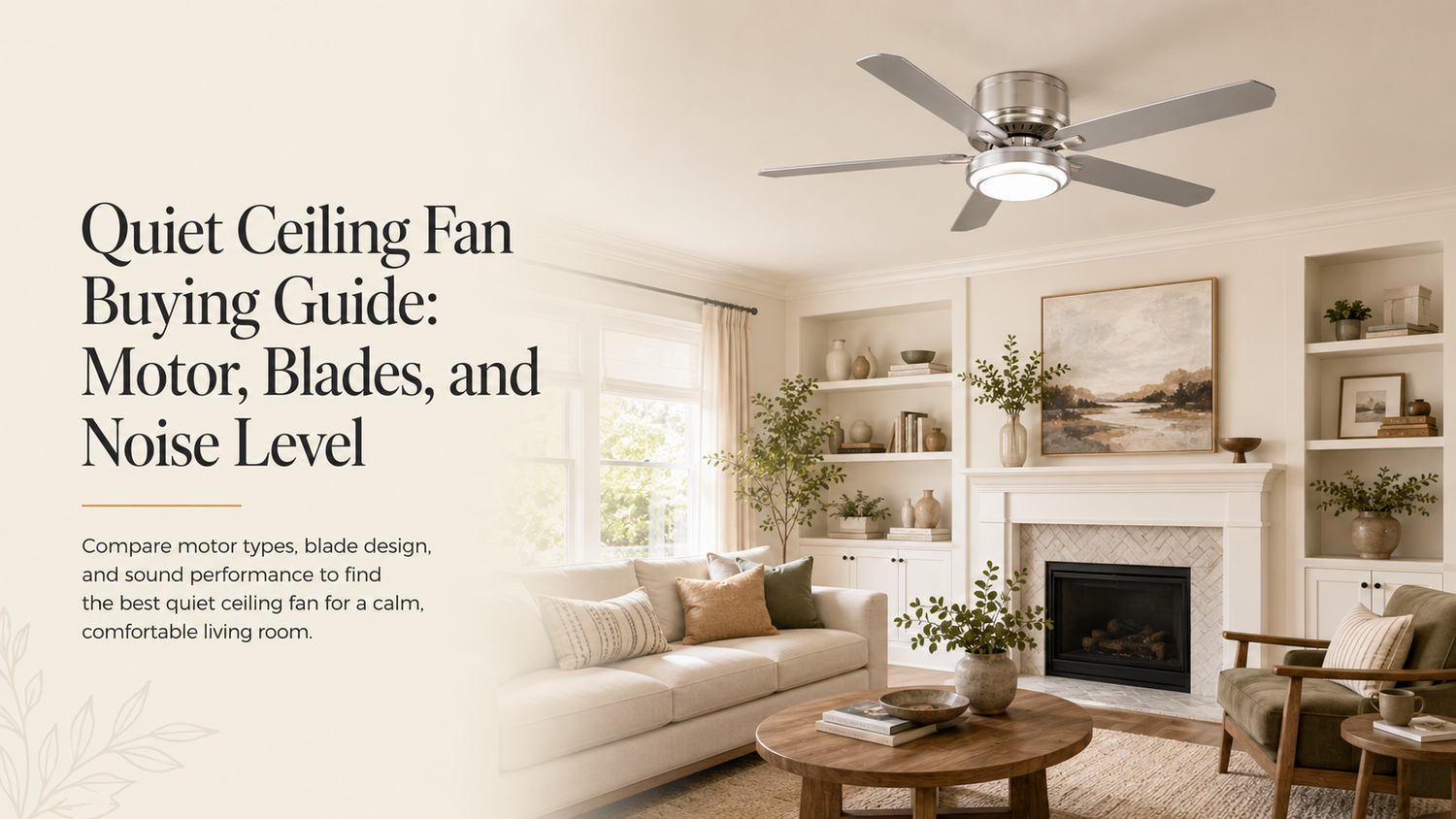 Quiet Ceiling Fan Buying Guide: Motor, Blades, and Noise Level -Parrot Uncle