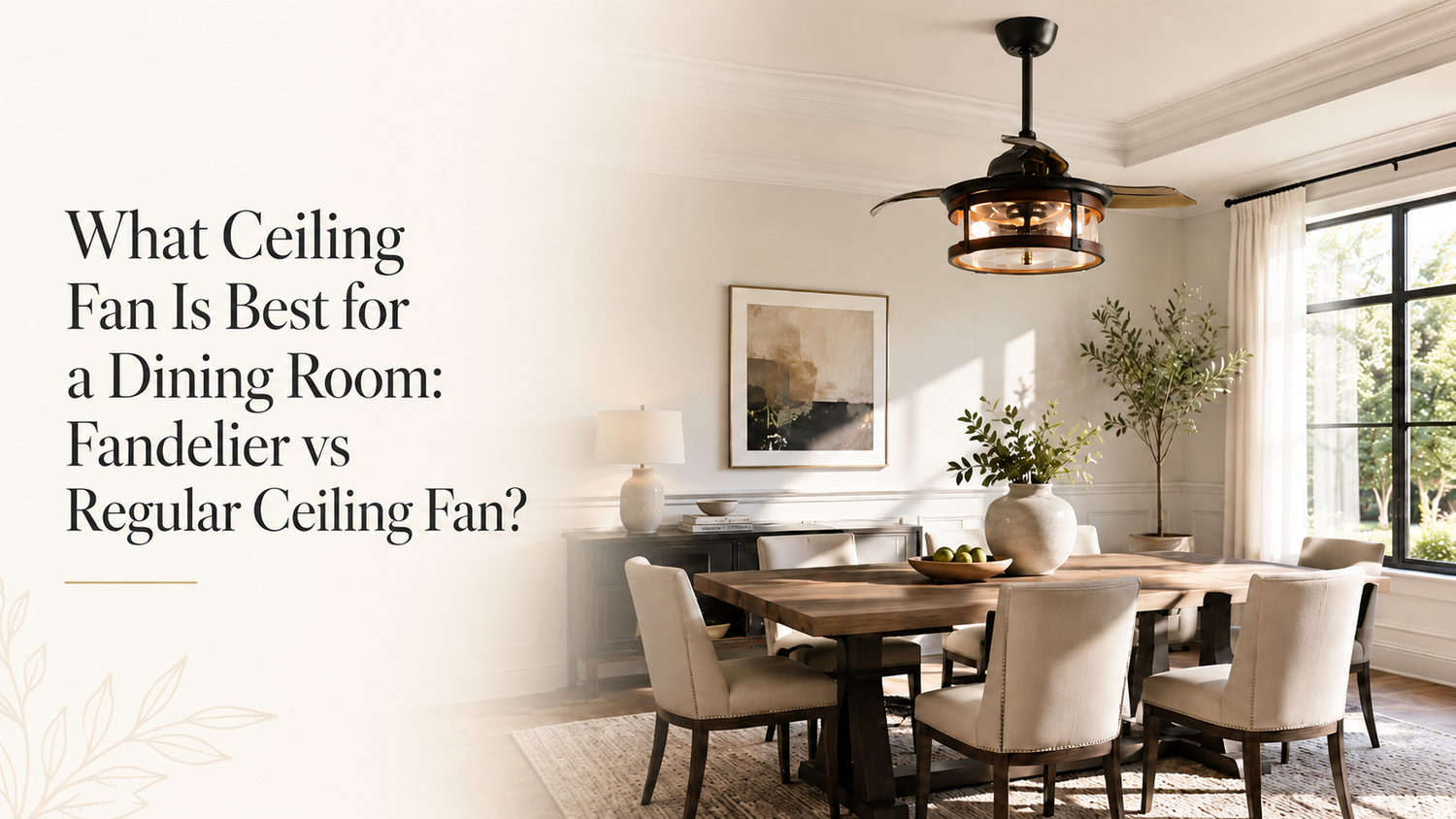 What Ceiling Fan Is Best for a Dining Room: Fandelier vs Regular Ceiling Fan?