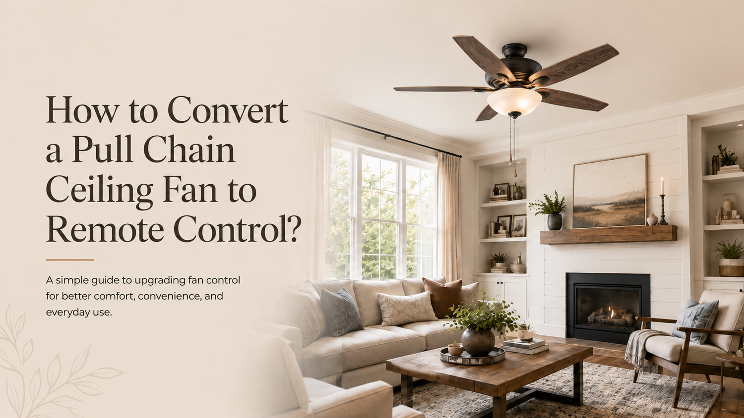 How to Convert a Pull Chain Ceiling Fan to Remote Control？