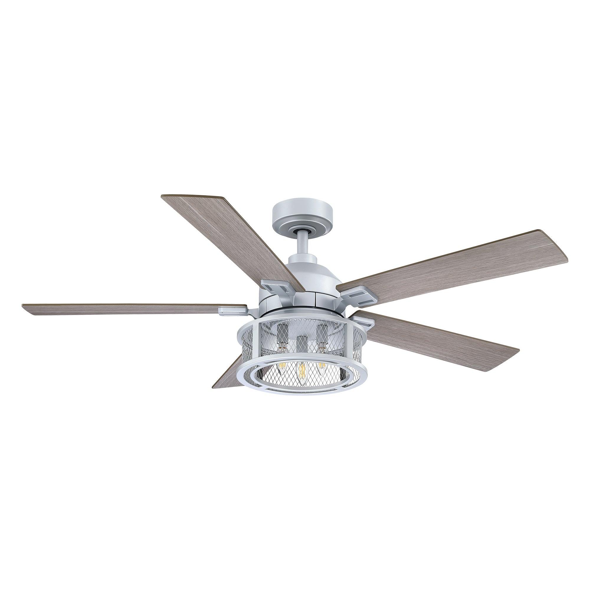 Silver Ceiling Fans -Parrot Uncle