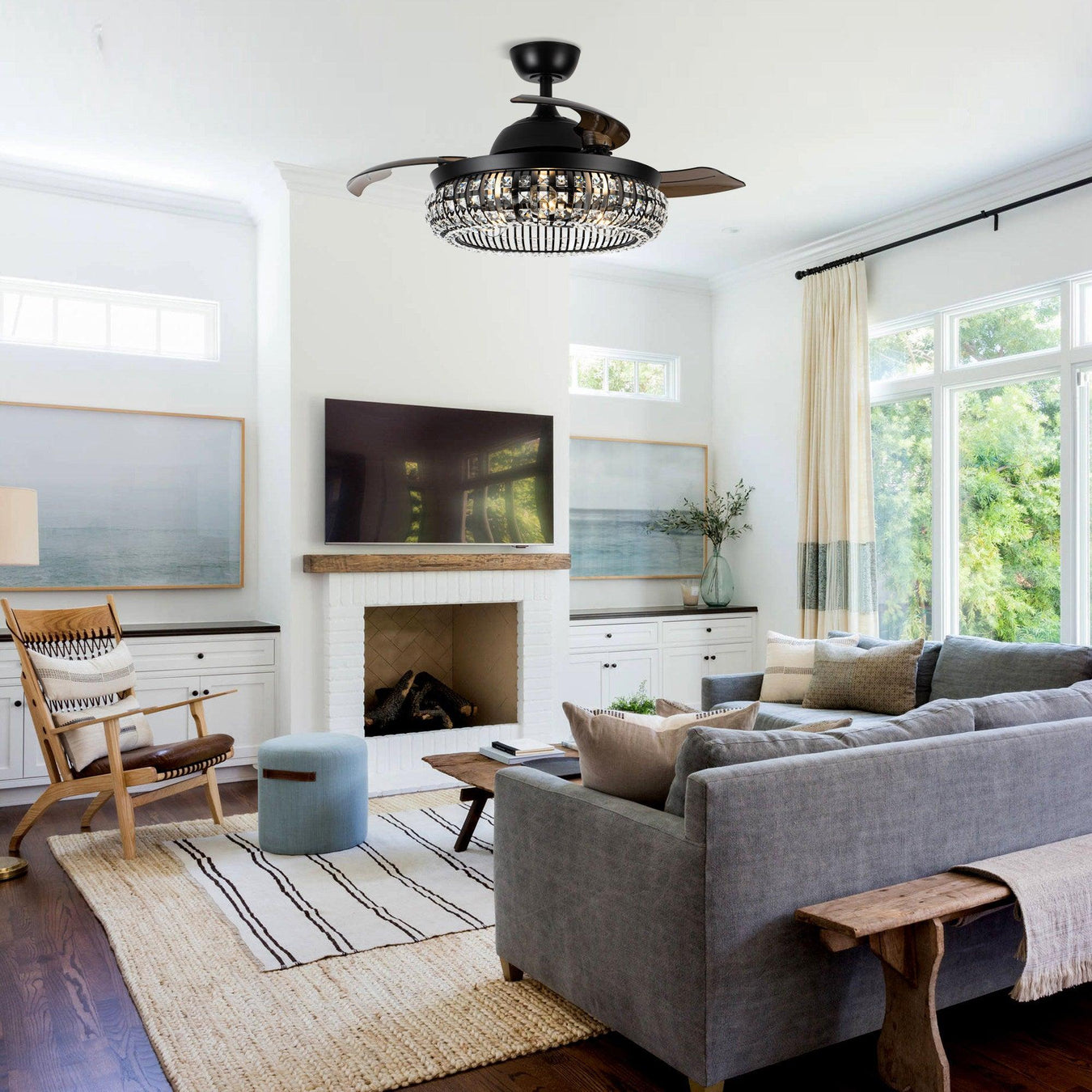 Retractable Blade Ceiling Fan - ParrotUncle