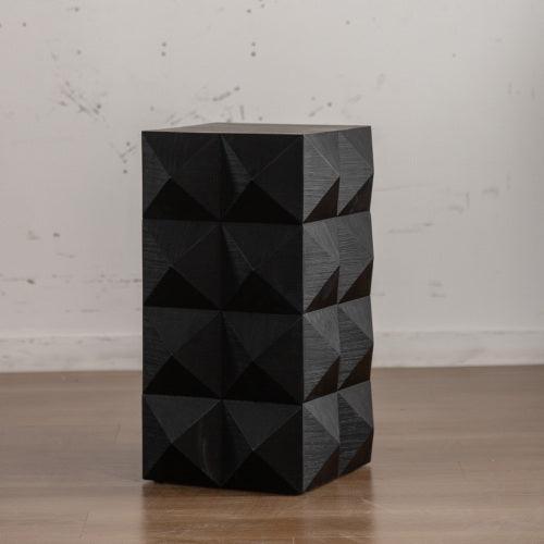Mesa de centro retro de MDF con diseño tridimensional en relieve de 61 cm de altura