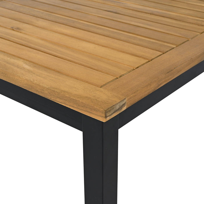 Juego de muebles de patio con sofás de dos plazas, 4 piezas de sofás de exterior con cojines impermeables, diseño duradero de hierro y madera para jardín, patio y piscina.