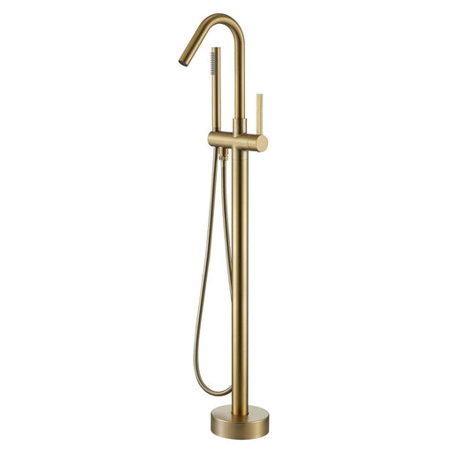 1-handle Commercial/Residential Freestanding Swivel Bathtub Faucet with Hand Shower (Valve Included) - ParrotUncle
