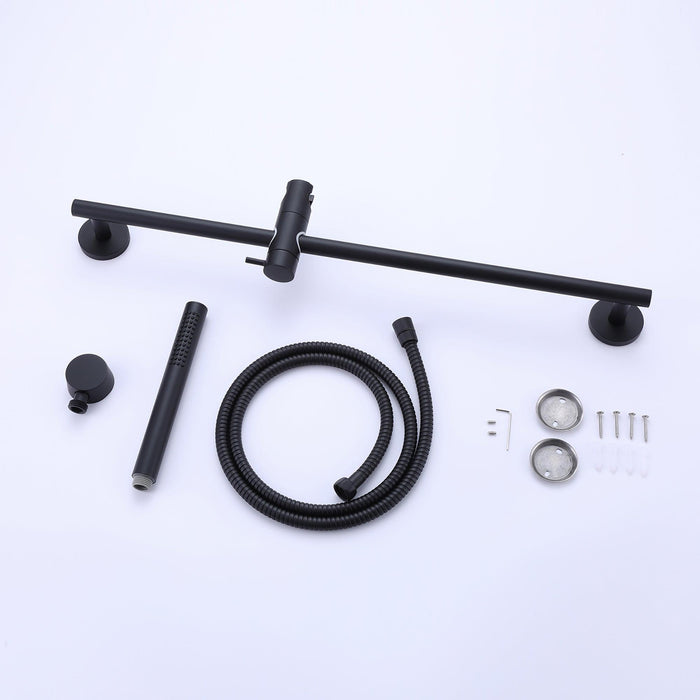 1-Handle Waterfall Shower Faucet in Matte Black - ParrotUncle