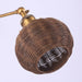 1-Light Traditional Rattan Golden Wall Sconce Light - ParrotUncle
