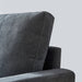 104.6" Modern Dark Gray/Beige Fabric Sofa L Shape 3 Seater with Ottoman - ParrotUncle