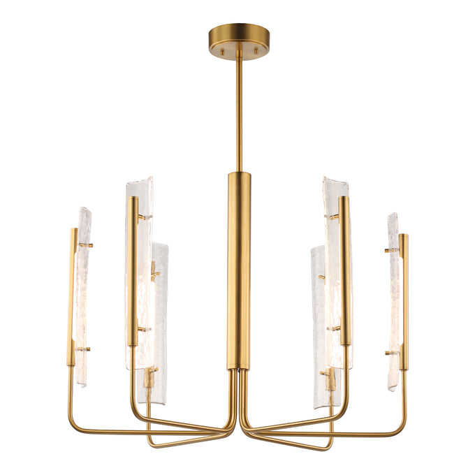 Perimost 34 Inch Faithe 6-Light Golden Luxury Chandelier