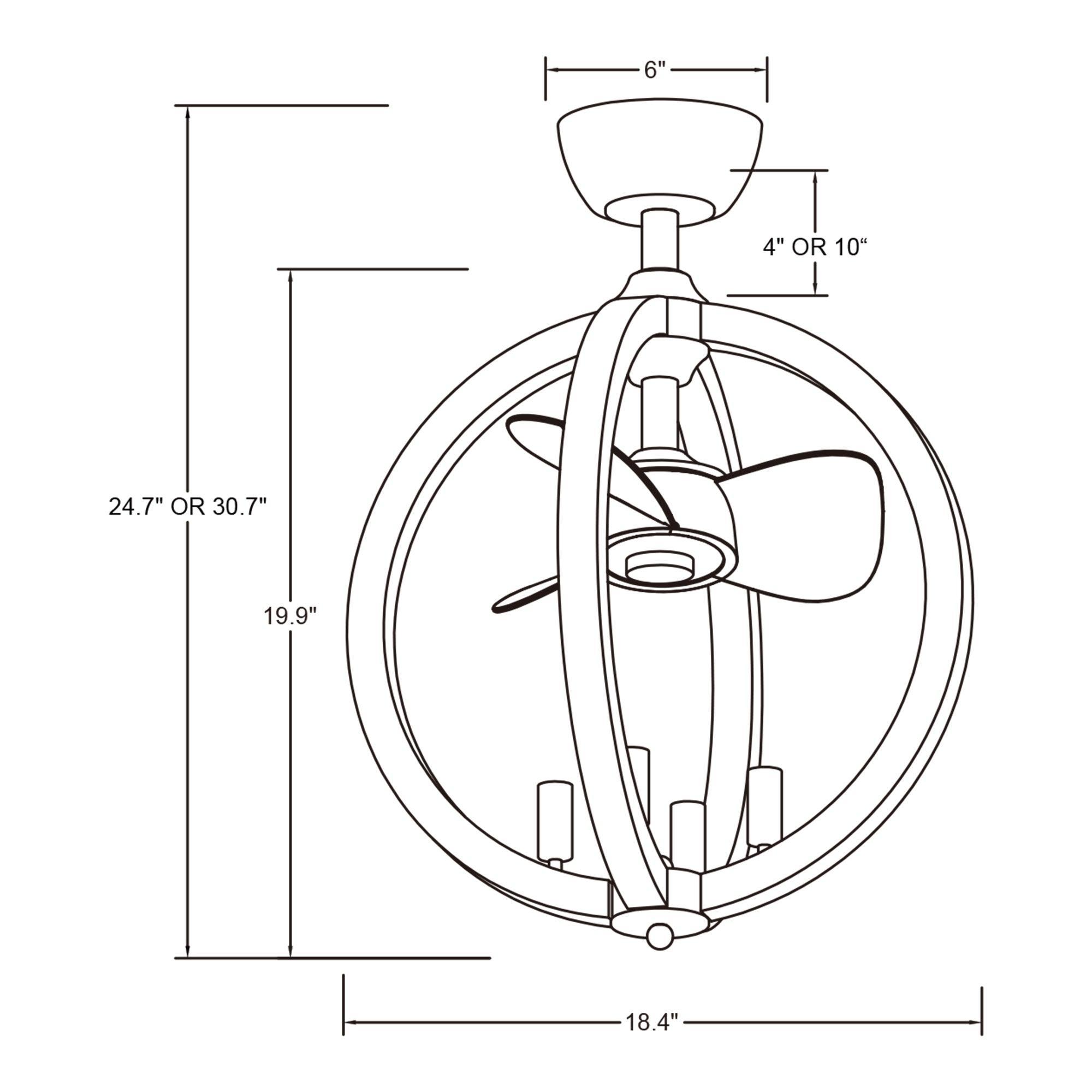 18" Cairns DC Motor Modern Downrod Mount Reversible Ceiling Fan with Lighting and Remote Control - ParrotUncle
