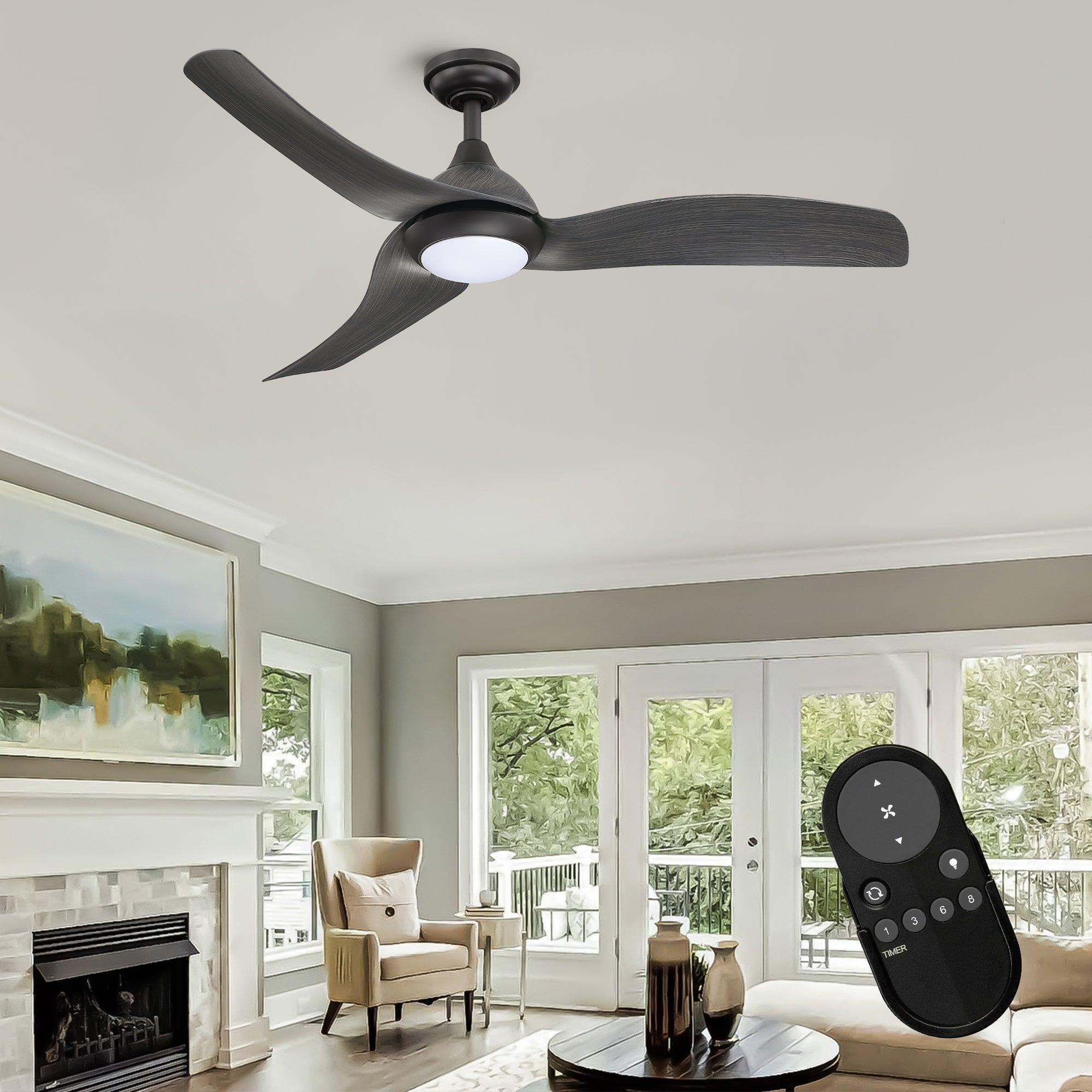 Ventilador de techo reversible con motor CC industrial de 52