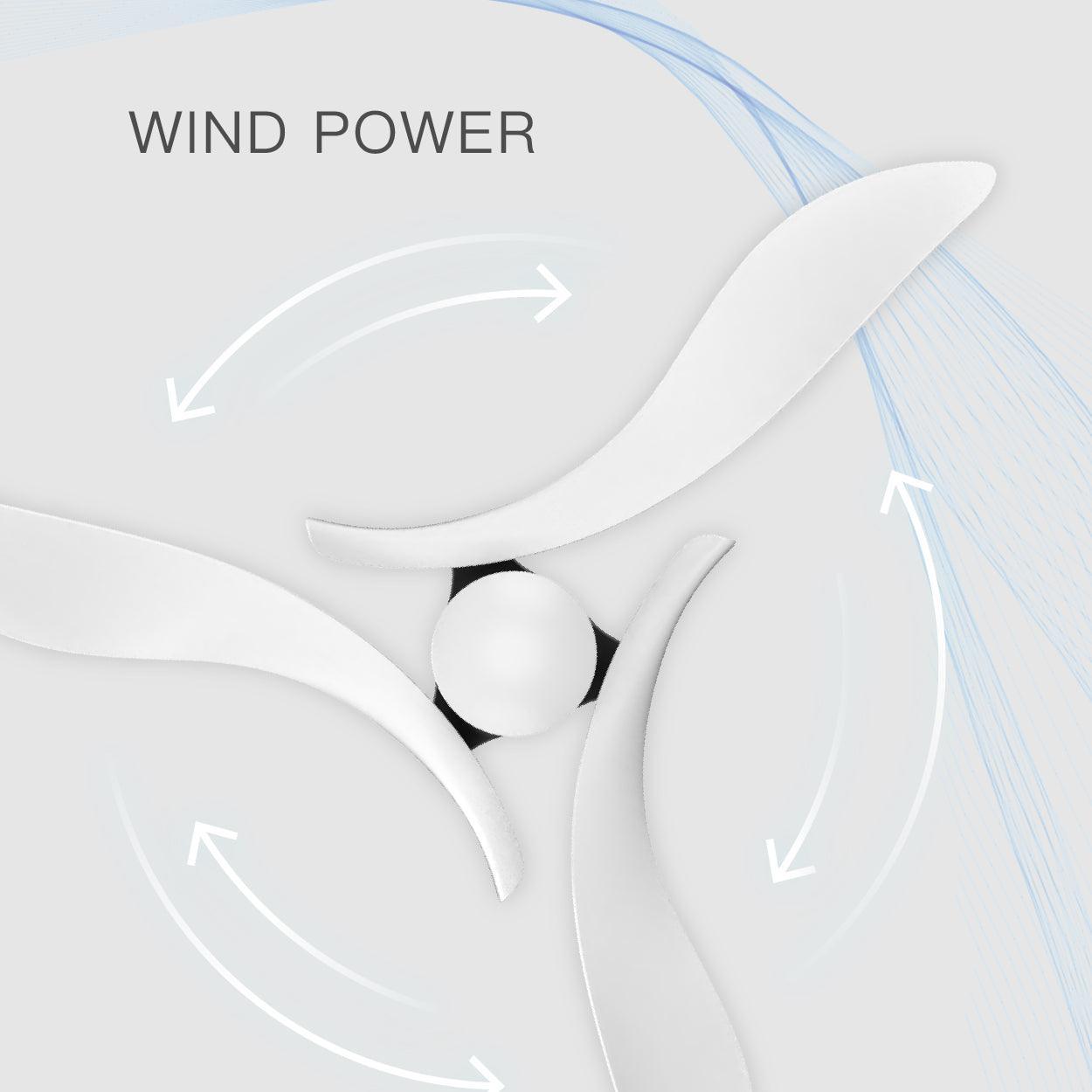 Ventilador de techo negro de 54