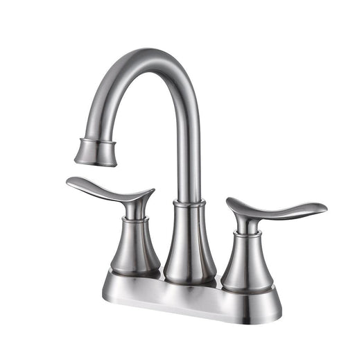 2-Handle 4-Inch Bathroom Faucet With Pop-up Drain And Supply Hoses - ParrotUncle