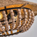 2-Light Farmhouse Pendant Light with Wood Beads - ParrotUncle