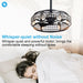 20" Cairns Modern Downrod Mount Reversible Crystal Fandelier Ceiling Fan with Lighting and Remote Control - ParrotUncle
