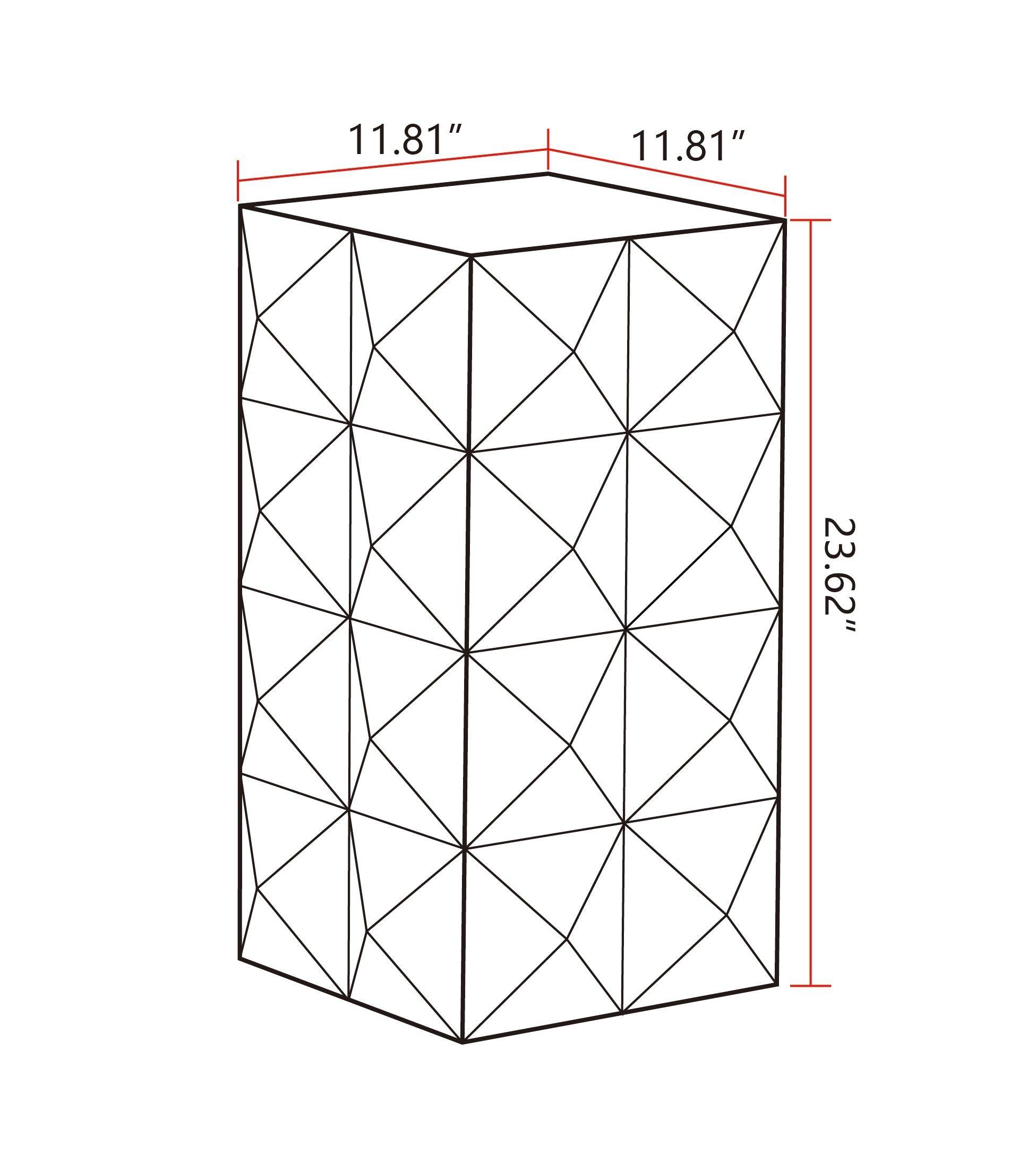 Mesa de centro retro de MDF con diseño tridimensional en relieve de 61 cm de altura