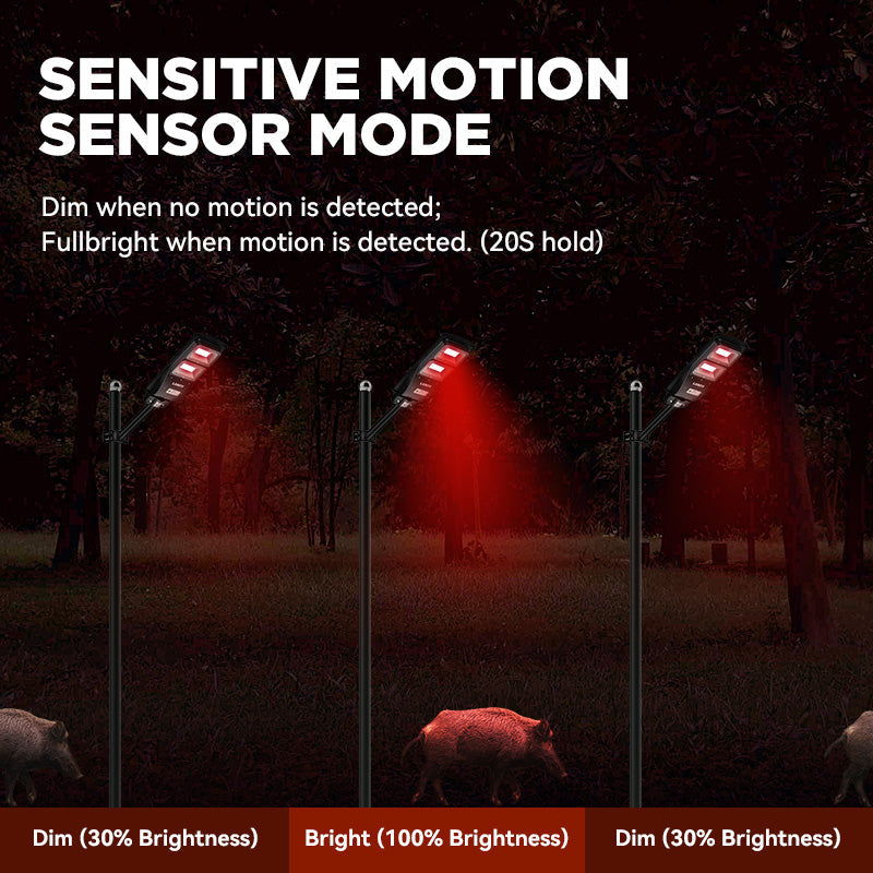 Solar Red Light for Hunting Hogs Deers