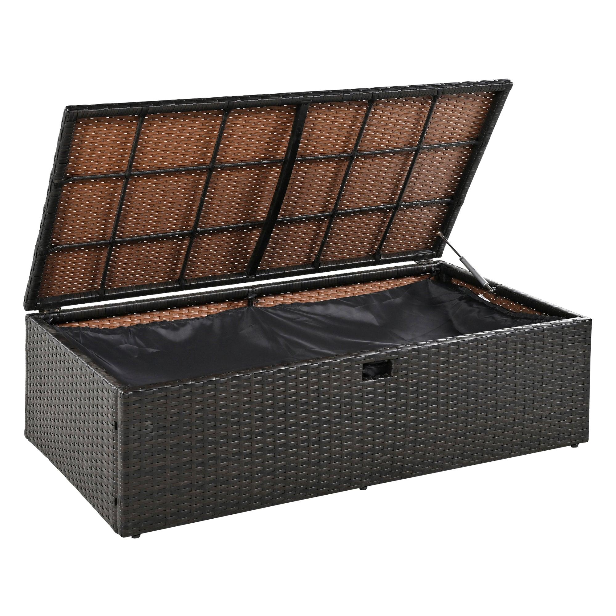 Juego de 2 camas de ratán para exteriores con banco, tumbona y cojines para piscina, jardín y patio.