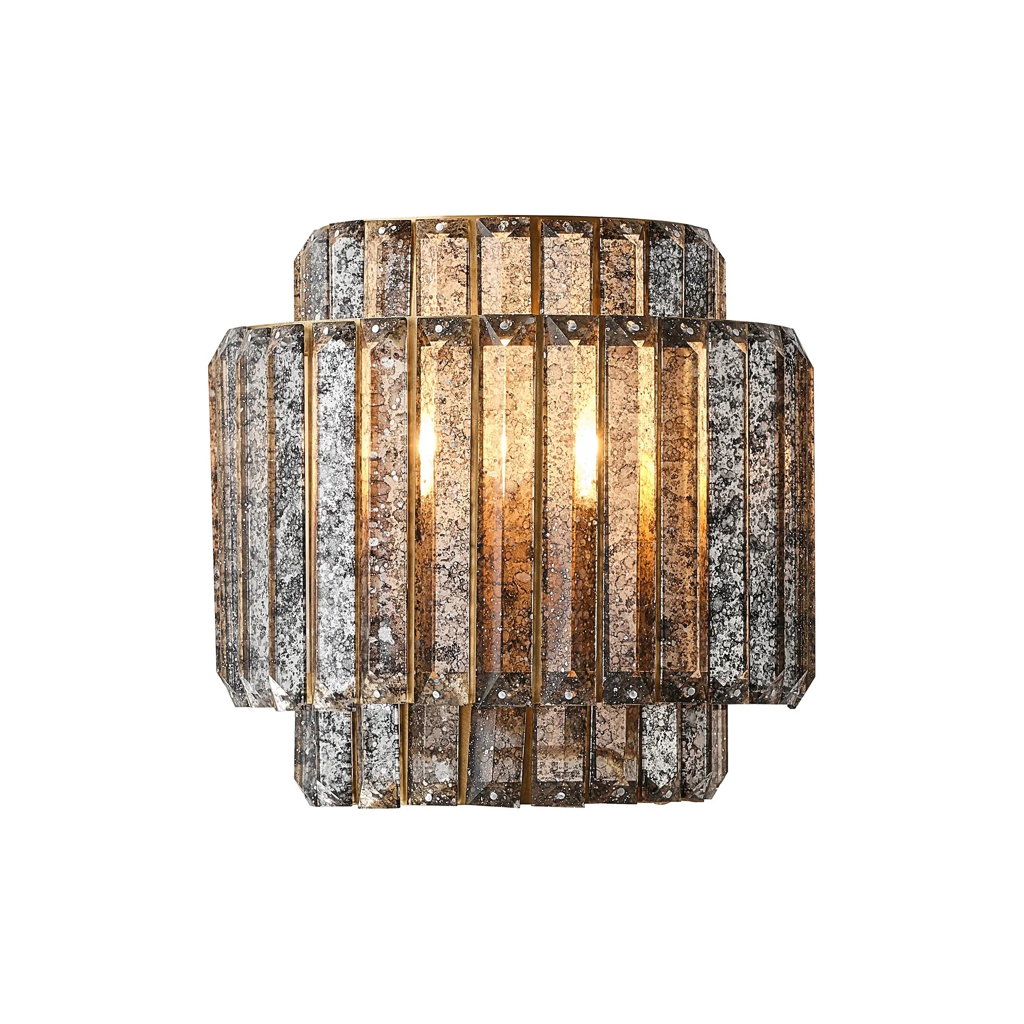 Rodney 1-Light Golden Crystal Wall Sconce Lighting