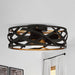 21" Ahmedabad Industrial Flush Mount Reversible Ceiling Fan with LED Lighting and Remote Control - ParrotUncle