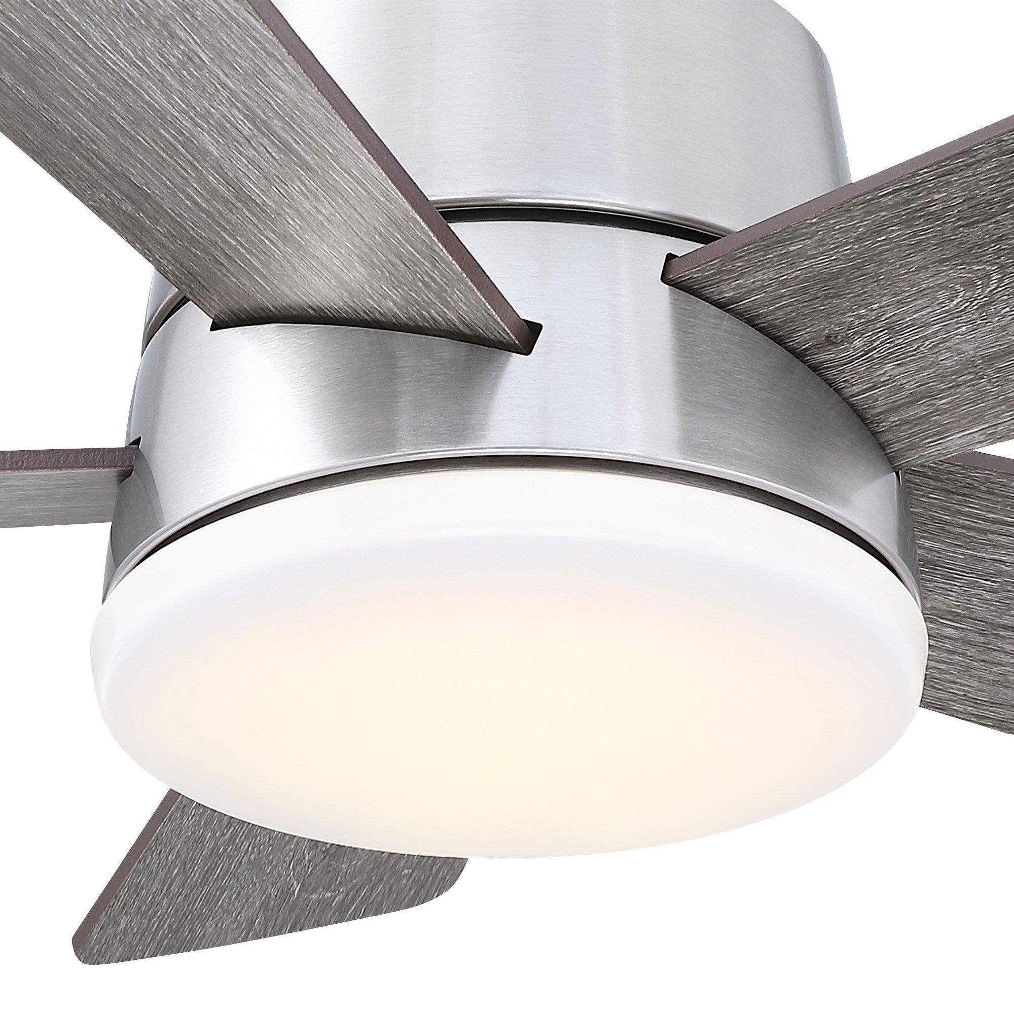 24" Industrial Flush Mount Reversible Iron Ceiling Fan with Lighting and Remote Control - ParrotUncle