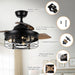 36" Ganga Modern Downrod Mount Ceiling Fan with Lighting and Remote Control - ParrotUncle