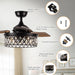 36" Godavari Modern Downrod Mount Ceiling Fan with Lighting and Remote Control - ParrotUncle